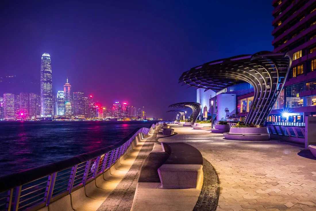 Tsim Sha Tsui Promenade og Avenue of Stars, Hongkong